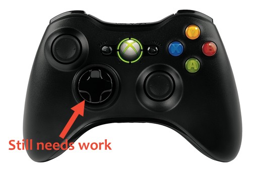 La croix directionnelle de la manette Xbox 360 est une horreur