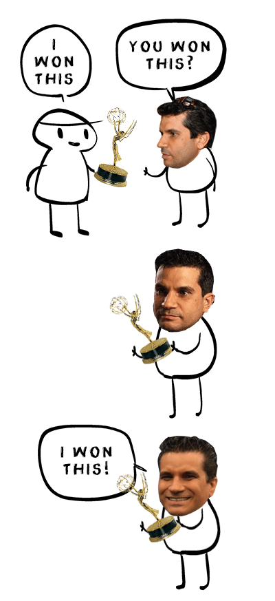 BD comique illustrant comme Tommy Tallarico s'attribue les récompenses des autres